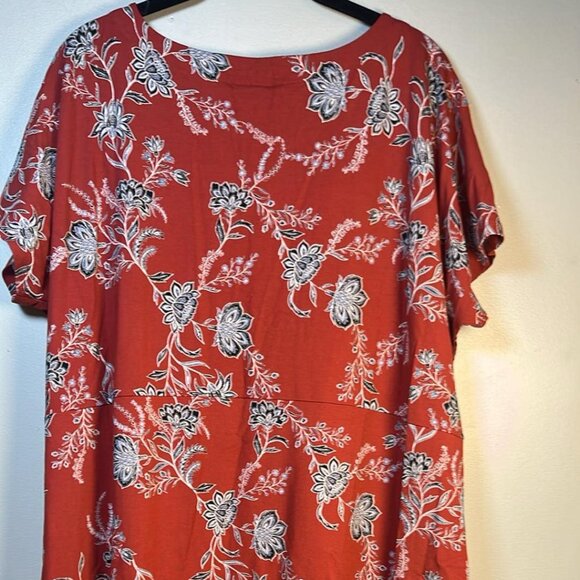 J Jill Wearever Dresses & Skirts - Plus Sz 2X J Jill Wearever Floral Dress Short Sleeve Resort Vacation Comfort